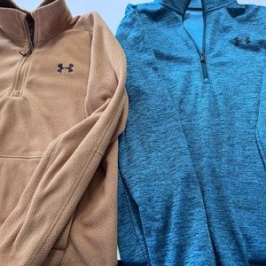 Two under armour 1/4 zip md